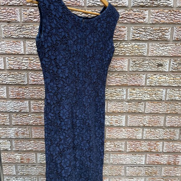 Blue Lace Bodycon Dress - Vintage - Picture 7 of 14